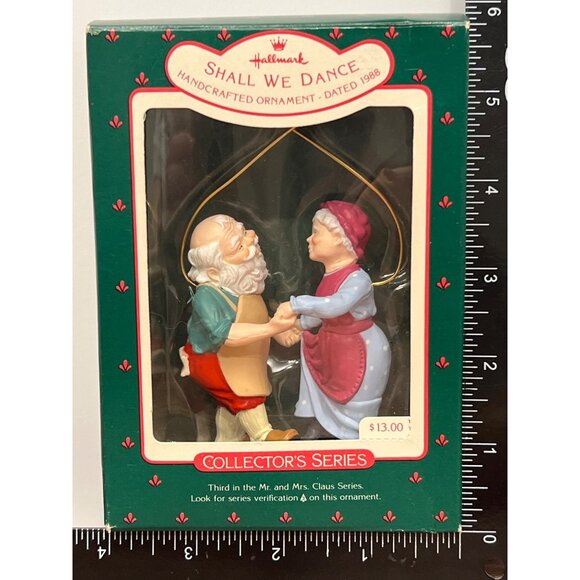 1988 HALLMARK KEEPSAKE ORNAMENT QX401-1 SHALL WE DANCE SANTA COLLECTORS SERIES - Picture 1 of 5
